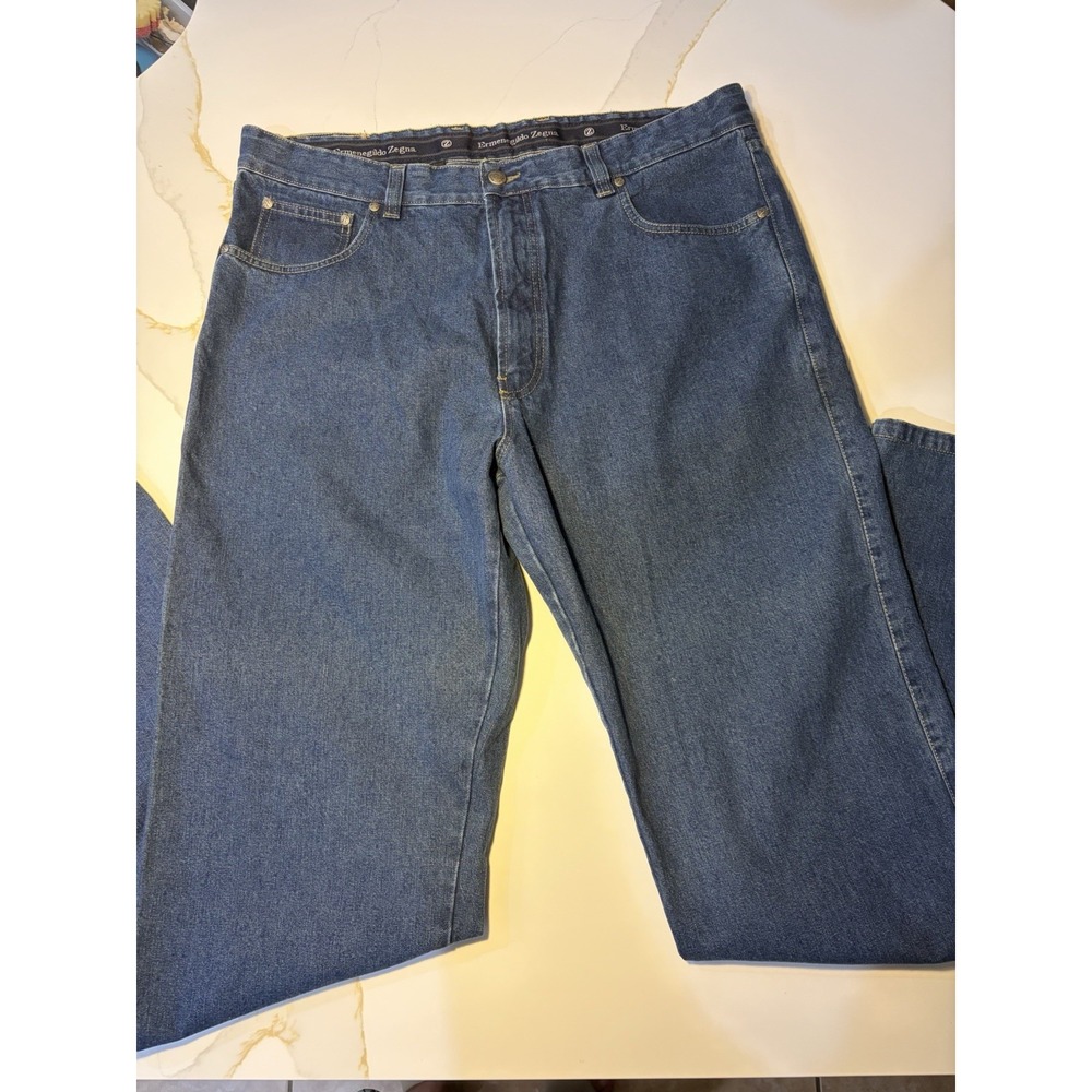 Ermenegildo Zegna Made in Italy Men Luxury Designer Jeans Blue Denim Size 40 NWT